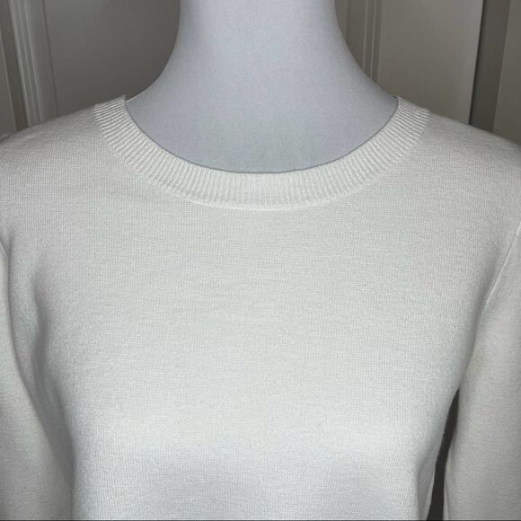 Madewell Laced-Back Crewneck  Pullover White Size Small - Picture 3 of 15